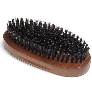 Diane Versterkte wildzwijnharen, militaire golfborstel voor mannen en kappers, middelgrote borstelharen voor dik en krullend haar, voor ontwarren, gladmaken, golfstijl, herstel van glans
