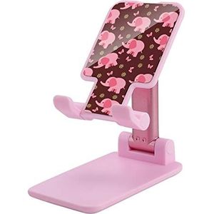 Roze Olifant Verstelbare Mobiele Telefoon Stand Opvouwbare Tablet Houder Desktop Accessoires Voor Smartphones