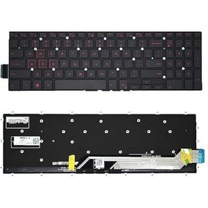 US Laptop Toetsenbord voor Inspiron15-7000 7566 7567 7568 7577 5567 7587 7570 7580 3580 3581 3582 3583 3584 3585 Achtergrondverlichting(US Red Backlight)