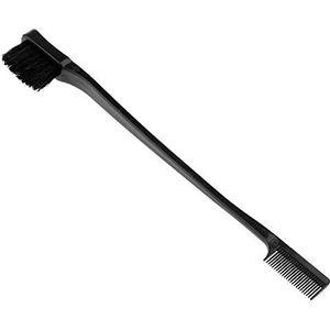 VOANZO 5 stuks Hair Edge borstels, dubbelzijdig, randborstels, oogborstel, Edge Control haarborstel (zwart)