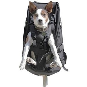 Premium Big & Slim Dog Carrier hondenrugzak als hondentransporttas / rugzak, zwart - hoogwaardige hondenrugzak voor honden van 7-16 kg