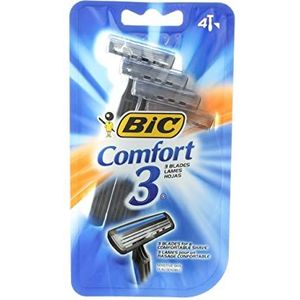Bic Comfort 3 Shavers for Men Sensitive Skin, 4 Each (Pack of 6)