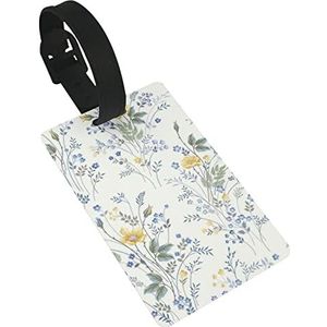 Bagagelabel voor koffer koffer tags identificatoren voor vrouwen mannen reizen snel ter plaatse bagage koffer blauw bloem bloemenpatroon rozen