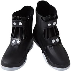 Tuinschoenen for dames, waterdichte regenlaarzen for dames - comfortabel interieur, brede kuitlaarzen for dames - gemakkelijk aan en uit te trekken(Black_L fits shoes 38-39)