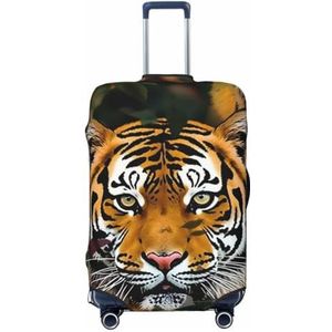 WSOIHFEC Camouflage tijger Print Bagage Cover Elastische Wasbare Koffer Cover Anti-Kras Bagage Case Covers Reizen Koffer Protector Bagage Mouwen Voor 18-32 Inch Bagage, Zwart, S