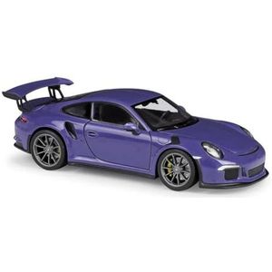 Mini Legering Klassieke Auto Voor Por&sche 911 GT3 RS Model 1:24 Schaal Diecast Simulator Auto Legering Sportwagen Metalen Speelgoed Racewagen Speelgoed voor Gift (Color : Purple)