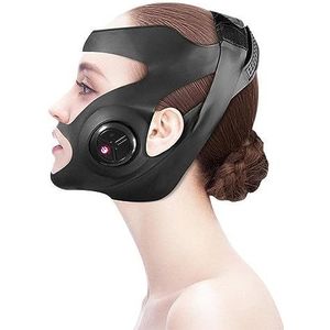 Elektrisch V-vormig dun gezicht Afslanken Cheek Massager Facial Lifting V-Line Lift Up Bandage EMS Therapy Device Beauty Machine,Black