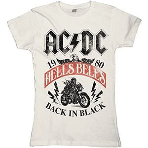 AC/DC Hells Bells T-shirt gebroken wit XL 100% katoen Band merch, Bands