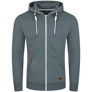 riverso RIVThilo Sweatjack voor heren, ritssluiting, regular fit, hoodie, hoodie, sweatshirt, grijs, bruin, groen, rood, blauw, zwart, beige, S, M, L, XL, XXL, 3XL, 4XL, 5XL, turbid blue, S