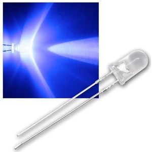 world-trading-net - 25 LED's 5 mm waterhelder blauw type ""WTN-5-12000b"", lichtgevende diode, bedraad, diode lichtgevend, als component