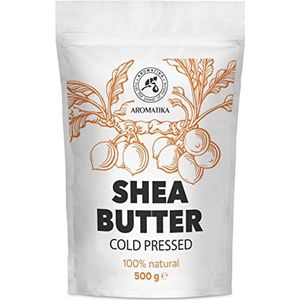 Shea Butter 500g - Koudgeperst - Afrika - 100% Pure & Natuurlijke Shea Body Butter - Body Butter - Massage - Intensieve Verzorging voor Gezicht - Lichaam - Haar