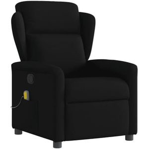 KTHLBRH Massagestoel van zwarte stof, elektrische ligstoel met kantelfunctie en comfortabele zitting