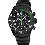 Zeno-Watch herenhorloge - Diver Ceramic Chrono Black&Green - 6492-5030Q-bk-a1-8M