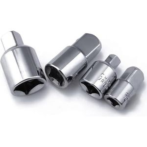 LPMPCZKZGF 4 stks 1/2 Inch 1/4 Inch 3/8 Inch Zilver Ratel Socket Adapter Chroom Vanadium Staal Ratel Socket Adapter Verloopstukken Converter Set Mouwsocket