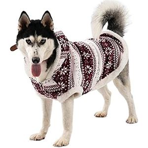 Huisdier Grote Hond Jas Jas Warme Winter Kleding Kerst Huisdier Kleding Outfit Corgi Husky Labrador Golden Retriever (kleur: rood, maat: M)