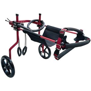 KAJILE Verstelbare 2 wielen hond rolstoel voor kleine hondjes,XL-2 grootte voor achterpoten revalidatie,Hoogte 50-65cm,Breedte 21-28cm,Lengte 30-40cm