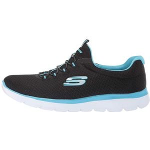 Skechers Summits dames Sneaker,Black Turquoise,39 EU