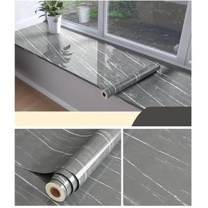 XUCZHAI Keuken oliebestendige folie vinyl keuken oliebestendig behang zelfklevend waterdicht aanrecht meubels marmer transparante film badkamer decor stickers voor keuken aanrecht (DSQH, 40 cm x 300