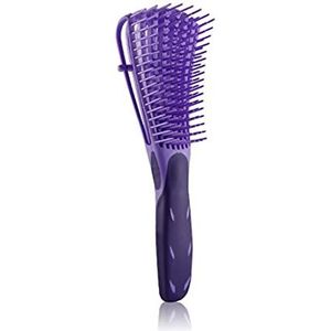 1 stuk hoofdhuid massage kam haarborstel vrouwen ontwarren haarborstel anti-knopen haarborstel acht rijen kamtanden type kam (paars)