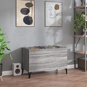 DIGBYS Platenkast Grijs Sonoma 74,5x38x48 cm Engineered Wood