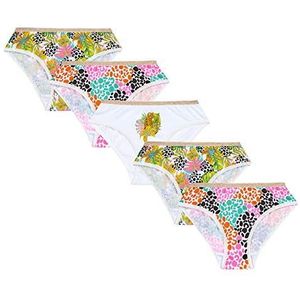 5 Pairs Girls Briefs 14C907 Tropical Leopard 2-3 Years