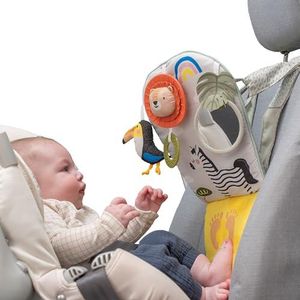 Taf Toys Savannah Play and Kick Car Toy with Remote Control. Rear Facing Baby Car Travel Activity Centre. Baby-safe Mirror, Rattling Toucan and Chime Bell Lion with Teether. Suitable from Birth