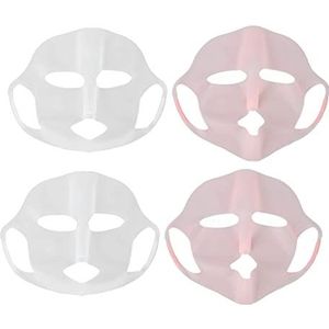 4 Stuks Herbruikbare Siliconen Gezichtsmasker Gezichtsmasker Cover Siliconen Gezicht Wrap Hydraterende Gezichtsmasker Cover Siliconen Gezichtsmasker Houder voor Vel Maskers