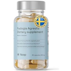 NOOP Fadogia Agrestis – Hooggedoseerd extract – Plantaardig alternatief voor Tongkat Ali- of Turkesterone-capsules – vegan & laborgetest – Geproduceerd in Zweden – 400 mg – 60 capsules