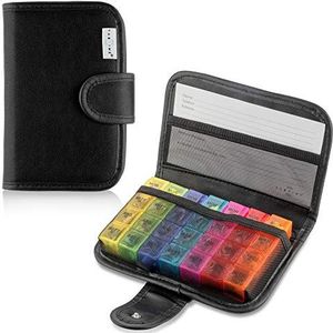 Tabtime - Pillendoos - Zwart - 7 Dagen - 28 Vakken voor Vitaminen en Medicijnen