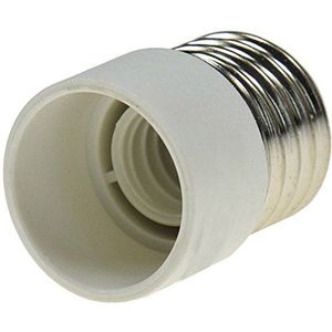 ChiliTec Lampfitting adapter E27 naar E14 kunststof voor halogeen & LED-lampen tot 25 Watt kunststof fitting lampadapter lampvoet voor LED-lampen, gloeilampen, spaarlampen