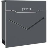 Brievenbus - Aluminium - Zwart - Met Sleutel