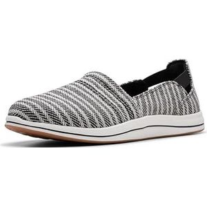 Clarks Breeze Step II instappers voor dames, Zwarte stof, 9 UK Wide