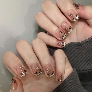 MouyouGlow - Kunstnagels - Natuurlijk Luipaard - 24 Stuks - Inclusief Nagellijm