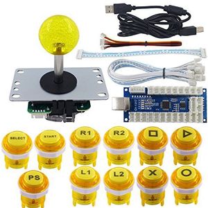 SJ@JX Arcade Game LED DIY Kit Arcade Joystick Zero Delay PS3 USB Encoder PS4 Controller Arcade LED Knop Mechanische Toetsenbord Schakelaar
