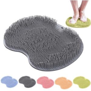 Shower Foot and Back Scrubber Massage Pad, Shower Foot Scrubber Mat with Non-Slip Suction Cups, Wall Mounted Massage Pad(B)