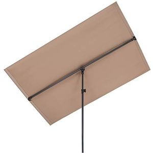Blumfeldt Flex-Shade XL parasol zonwering, oppervlakte: 150 x 210 cm, materiaal: polyester, UV-beschermingsfactor 50, aluminium poot, waterafstotend, taupe