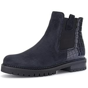 Gabor Chelsea Boots voor dames, comfortabele extra breedte (H), donkerblauw 36, 40.5 EU Breed