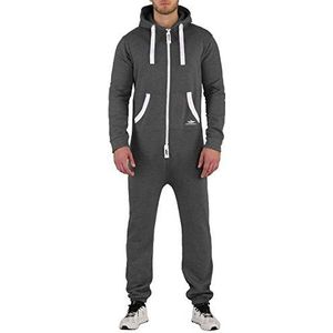 Finchman FMJ18 Jumpsuit voor heren, joggingpak, trainingspak, overall, huispak, warm, winter, donkergrijs 04, XL