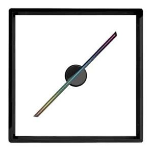 T45 3D Fan Hologram Projector Met Cover Blote Oog Reclame Display Led Sign Holografische Lamp Speler Wifi Afstandsbediening(Black)