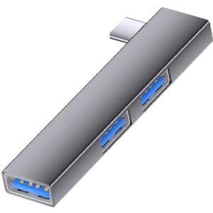 Compact USB Hubs Adapter 3Port Uitbreiding 5Gbps Gegevensoverdracht Hoekig Ontwerp Voor Mobiele Apparaten Computer
