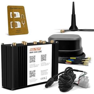 SELFSAT MWR 5560 eSIM 5G Cat 20 WLAN-router tot 3,4 Gbps incl. SATCO 5G antenne zwart