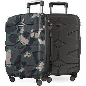HAUPTSTADTKOFFER X-Kölln - handbagage harde schaal, Camouflage/grafiet, Handgepäck-Set, koffer