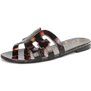 Sam Edelman Women's Bay Jelly Flat Sandal, Tortoise, 7