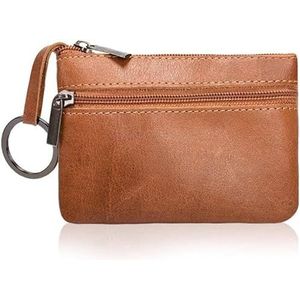 Dames Mannen Vrouwen Kleine Munt Credit Sleutelhanger Portemonnee Pouch Purse Case Bruin, Zoals getoond