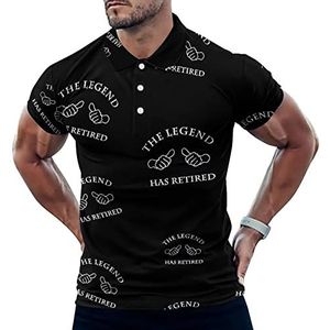 The Legend Has Retired Casual Polo Shirts Voor Mannen Slim Fit Korte Mouw T-shirt Sneldrogende Golf Tops Tees 5XL