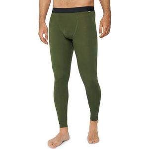 DANISH ENDURANCE Thermoleggings van Merinowol voor Heren, Met of Zonder Gulp, Warm, Vochtafvoerend & Ademend, Groen, S