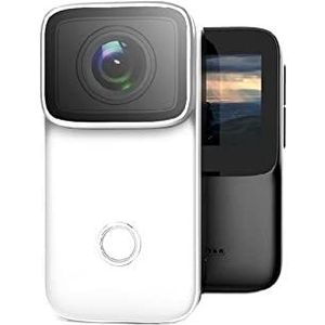 Actiecamera C200 Action Sport Camera Gezichtsherkenning Schieten 4K H.264 WiFi Waterdicht Low Lux Nachtzicht Webcam Mini DV (Color : 2X White, Size : Standard add 32GB)