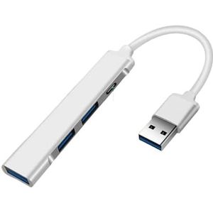 4 in 1 USB 3.0 HUB Hoge snelheid USB3.0 OTG 4-poorts USB C HUB Multi-splitteradapter(USB Silver-B)