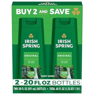 Irish Spring Originele Clean Body Wash for Men, 20 fl Oz (Pack van 2)