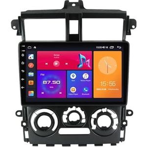 Dubbele DIN Android 14 autoradio voor Mitsubishi Colt Plus 2007-2012 9 Duim QLED Touch screen-met Draadloze Carplay Android Auto GPS navigatie 4G WiFi Stuurwielbediening achteruitrijcamera(P3 WIFI 4-C